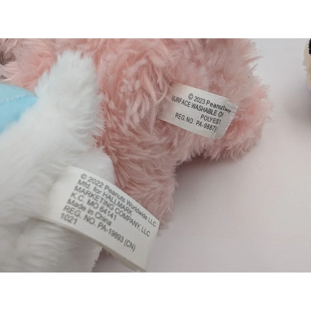 Peanuts Snoopy Plush Lot 3 White Pink Halloween Witch Spring Hallmark Cedar Fair
